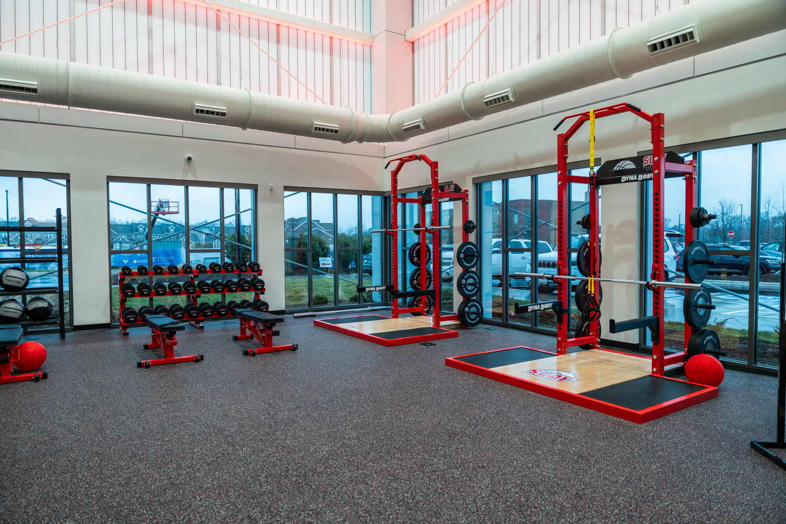 Slay Basketball Academy strength and conditioning room